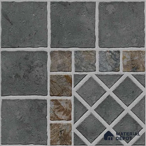 Marbles & Stones Floor Tile TL 10834 B Ash Grey 20 inc x 20 inc Matte Finish Vitrified Heavy Duty Parking Tile - 12 mm  | Pattern Alignment May Vary | 2-3 mm Spacer is Mandatory