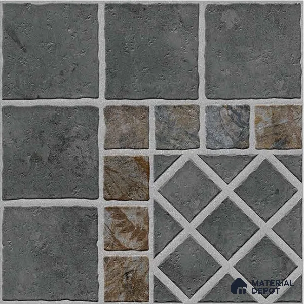 Marbles & Stones Floor Tile TL 10834 B Ash Grey 20 inc x 20 inc Matte Finish Vitrified Heavy Duty Parking Tile - 12 mm | Pattern Alignment May Vary | 2-3 mm Spacer is Mandatory