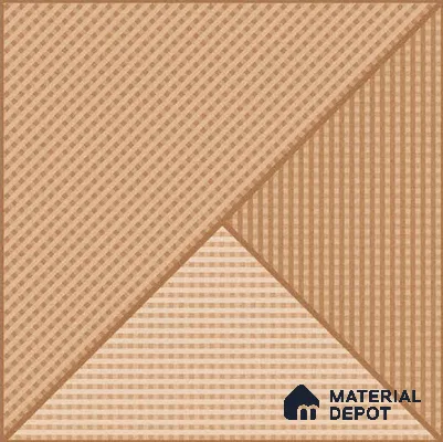 Patterned Floor Tile TL 10831 Dazzle Mocha 20 inc x 20 inc Matte Finish Vitrified Heavy Duty Parking Tile - 12 mm  | Pattern Alignment May Vary | 2-3 mm Spacer is Mandatory
