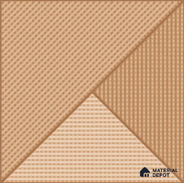 Patterned Floor Tile TL 10831 Dazzle Mocha 20 inc x 20 inc Matte Finish Vitrified Heavy Duty Parking Tile - 12 mm | Pattern Alignment May Vary | 2-3 mm Spacer is Mandatory