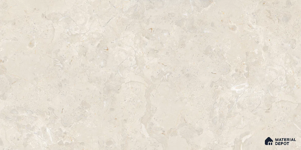 Marble Floor & Wall Tile Chalk Slit Light Glossy Finish TL 02473 | 5 ft x 2.5 ft Vitrified Slab - 9 mm | 4 Random Design | Suitable for Living Room, Bedroom