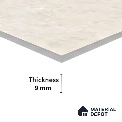 Marble Floor & Wall Tile Chalk Slit Light Glossy Finish TL 02473 | 5 ft x 2.5 ft Vitrified Slab - 9 mm | 4 Random Design | Suitable for Living Room, Bedroom