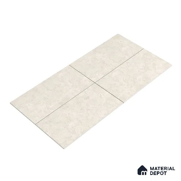 Marble Floor & Wall Tile Chalk Slit Light Glossy Finish TL 02473 | 5 ft x 2.5 ft Vitrified Slab - 9 mm | 4 Random Design | Suitable for Living Room, Bedroom