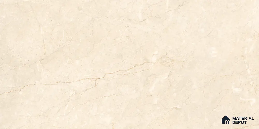 Marble Floor & Wall Tile Chiffon Ivory Glossy Finish TL 00973 | 5 ft x 2.5 ft Vitrified Slab - 9 mm | 4 Random Design | Suitable for Living Room, Bedroom