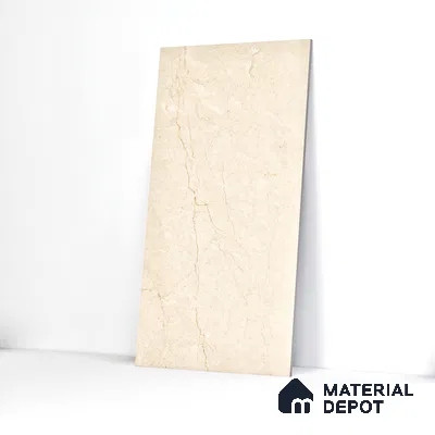 Marble Floor & Wall Tile Chiffon Ivory Glossy Finish TL 00973 | 5 ft x 2.5 ft Vitrified Slab - 9 mm | 4 Random Design | Suitable for Living Room, Bedroom