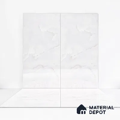 Marble Floor & Wall Tile Cool Onyx Glossy Finish TL 02950 | 5 ft x 2.5 ft Vitrified Slab - 9 mm | 3 Random Design | Suitable for Living Room, Bedroom