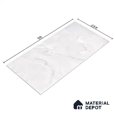 Marble Floor & Wall Tile Cool Onyx Glossy Finish TL 02950 | 5 ft x 2.5 ft Vitrified Slab - 9 mm | 3 Random Design | Suitable for Living Room, Bedroom