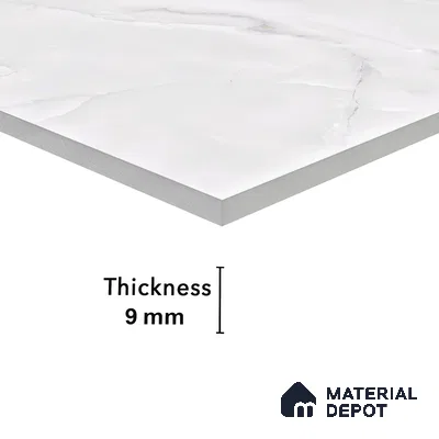 Marble Floor & Wall Tile Cool Onyx Glossy Finish TL 02950 | 5 ft x 2.5 ft Vitrified Slab - 9 mm | 3 Random Design | Suitable for Living Room, Bedroom