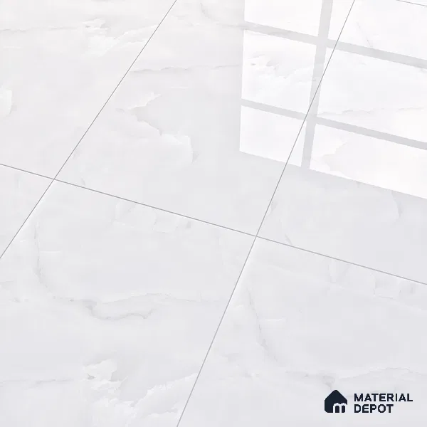 Marble Floor & Wall Tile Cool Onyx Glossy Finish TL 02950 | 5 ft x 2.5 ft Vitrified Slab - 9 mm | 3 Random Design | Suitable for Living Room, Bedroom