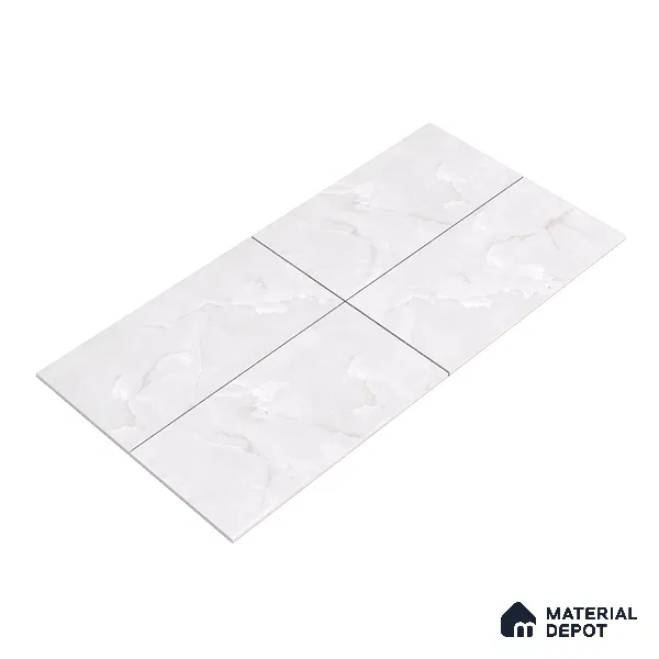 Marble Floor & Wall Tile Cool Onyx Glossy Finish TL 02950 | 5 ft x 2.5 ft Vitrified Slab - 9 mm | 3 Random Design | Suitable for Living Room, Bedroom