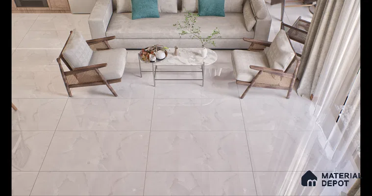 Marble Floor & Wall Tile Cool Onyx Glossy Finish TL 02950 | 5 ft x 2.5 ft Vitrified Slab - 9 mm | 3 Random Design | Suitable for Living Room, Bedroom