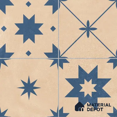 Moroccan Wall & Floor Tile TL 10818 C Desrt Cream 1 ft x 1 ft Matt Luster Finish Ceramic Tile - 10 mm | Suitable For Kitchen, Bathroom, Balcony | Please Expect a Slight Variation of Pattern