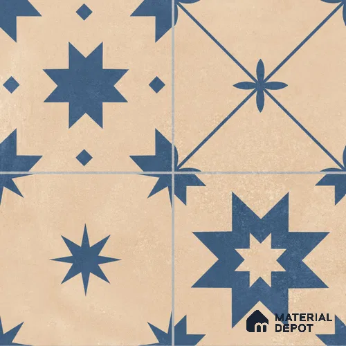 Moroccan Wall & Floor Tile TL 10818 C Desrt Cream 1 ft x 1 ft Matt Luster Finish Ceramic Tile - 10 mm | Suitable For Kitchen, Bathroom, Balcony | Please Expect a Slight Variation of Pattern