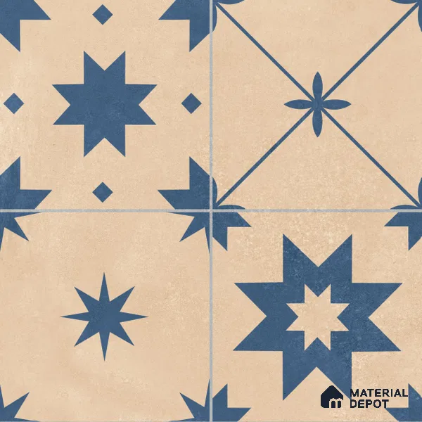 Moroccan Wall & Floor Tile TL 10818 C Desrt Cream 1 ft x 1 ft Matt Luster Finish Ceramic Tile - 10 mm | Suitable For Kitchen, Bathroom, Balcony | Please Expect a Slight Variation of Pattern