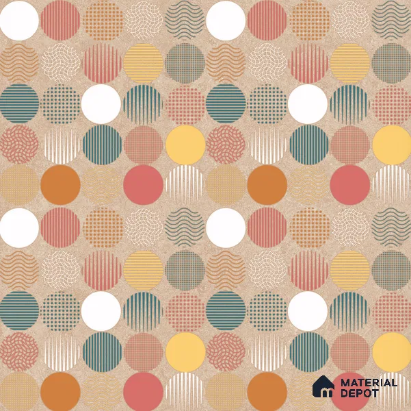 Moroccan Wall & Floor Tile TL 10819 B Silk Cream 1 ft x 1 ft Matt Luster Finish Ceramic Tile - 10 mm | Suitable For Kitchen, Bathroom, Balcony | Please Expect a Slight Variation of Pattern