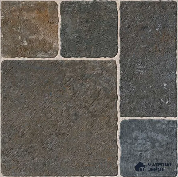 Marbles & Stones Floor Tile TL 10830 B Ebony Cube 20 inc x 20 inc Matte Finish Vitrified Heavy Duty Parking Tile - 12 mm | Pattern Alignment May Vary | 2-3 mm Spacer is Mandatory