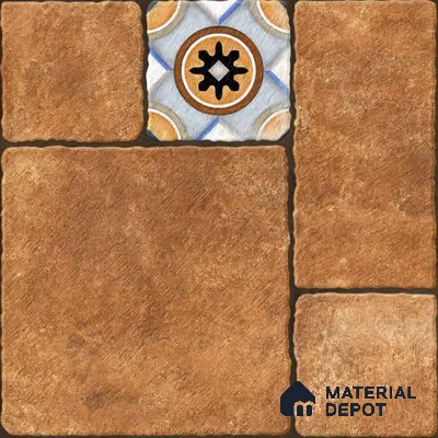 Marbles & Stones Floor Tile TL 10830 C Terra Cube 20 inc x 20 inc Matte Finish Vitrified Heavy Duty Parking Tile - 12 mm  | Pattern Alignment May Vary | 2-3 mm Spacer is Mandatory