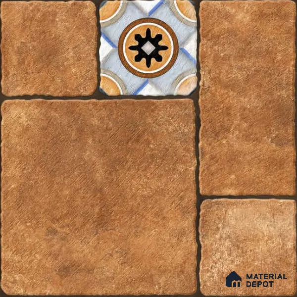 Marbles & Stones Floor Tile TL 10830 C Terra Cube 20 inc x 20 inc Matte Finish Vitrified Heavy Duty Parking Tile - 12 mm | Pattern Alignment May Vary | 2-3 mm Spacer is Mandatory