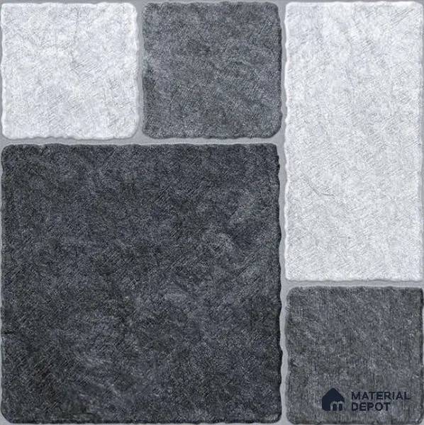 Marbles & Stones Floor Tile TL 10830 D Slate Cube 20 inc x 20 inc Matte Finish Vitrified Heavy Duty Parking Tile - 12 mm | Pattern Alignment May Vary | 2-3 mm Spacer is Mandatory