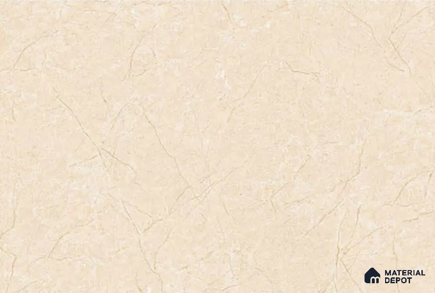 TL 01771 D Floor Pastel Cream 12 x 12 inch Matte Finish Ceramic Floor Tile - 7 mm