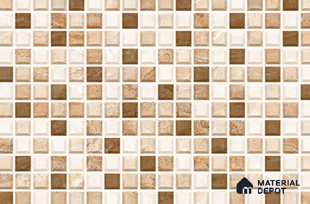 TL 01800 C Highlighter 1 Cubic Brown 18 x 12 inch Glossy Finish Ceramic Wall Tile - 7 mm