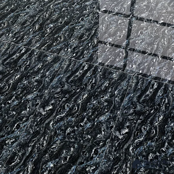 Double Charge Floor & Wall Tile TL 00438 Dualcore Tint Black 4 ft x 2 ft Vitrified Glossy Finish - 9 mm | Suitable for Bedroom, Living Room, Office & Bathroom Wall