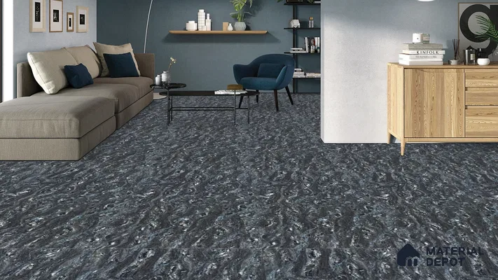 Double Charge Floor & Wall Tile TL 00438 Dualcore Tint Black 4 ft x 2 ft Vitrified Glossy Finish - 9 mm | Suitable for Bedroom, Living Room, Office & Bathroom Wall