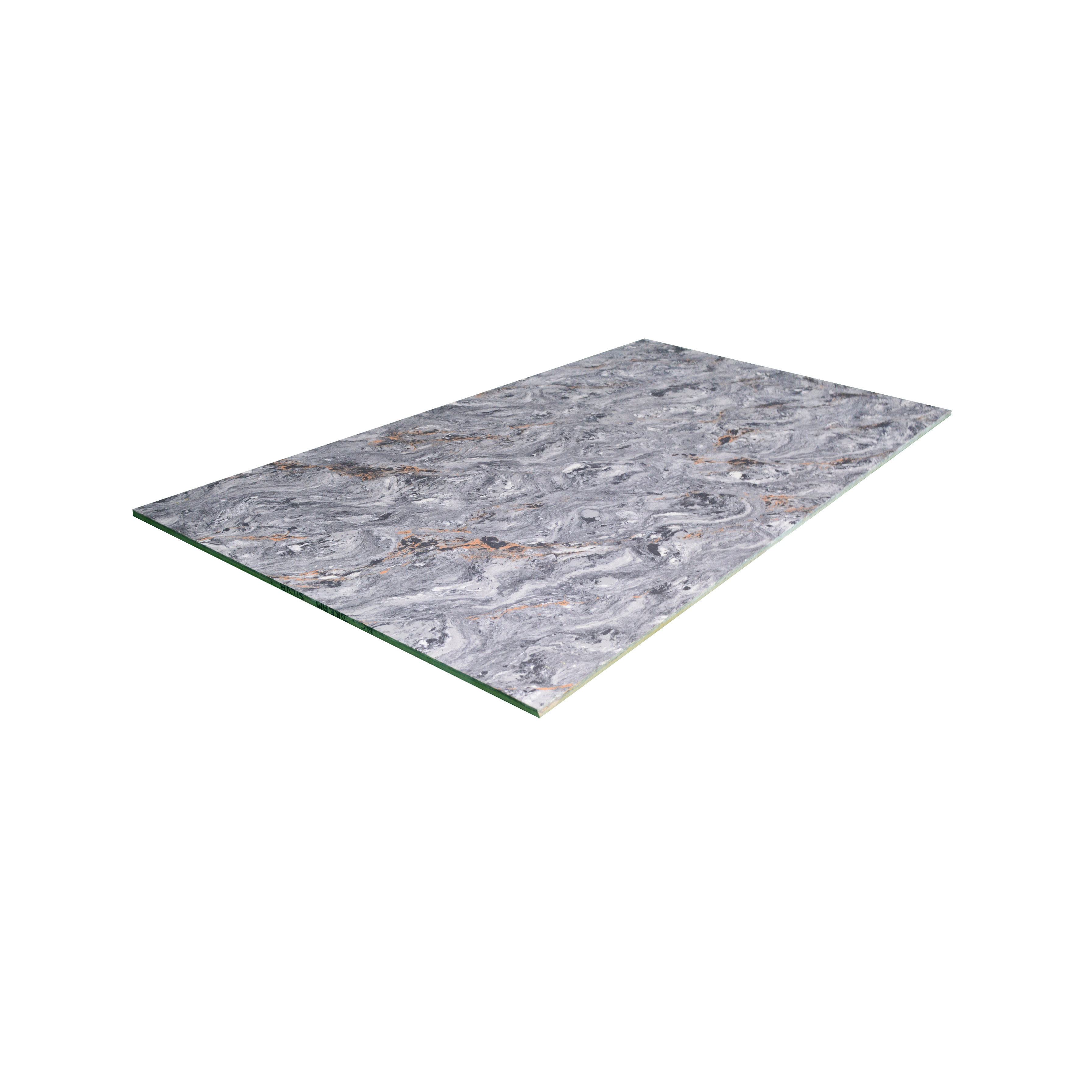 Double Charge Floor & Wall Tile TL 00440 Dualcore Metal Grey 4 ft x 2 ft Vitrified Glossy Finish - 9 mm | Suitable for Bedroom, Living Room, Office & Bathroom Wall