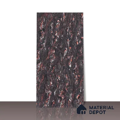Double Charge Floor & Wall Tile TL 00439 Dualcore Foxy Red 4 ft x 2 ft Vitrified Glossy Finish - 9 mm | Suitable for Bedroom, Living Room, Office & Bathroom Wall
