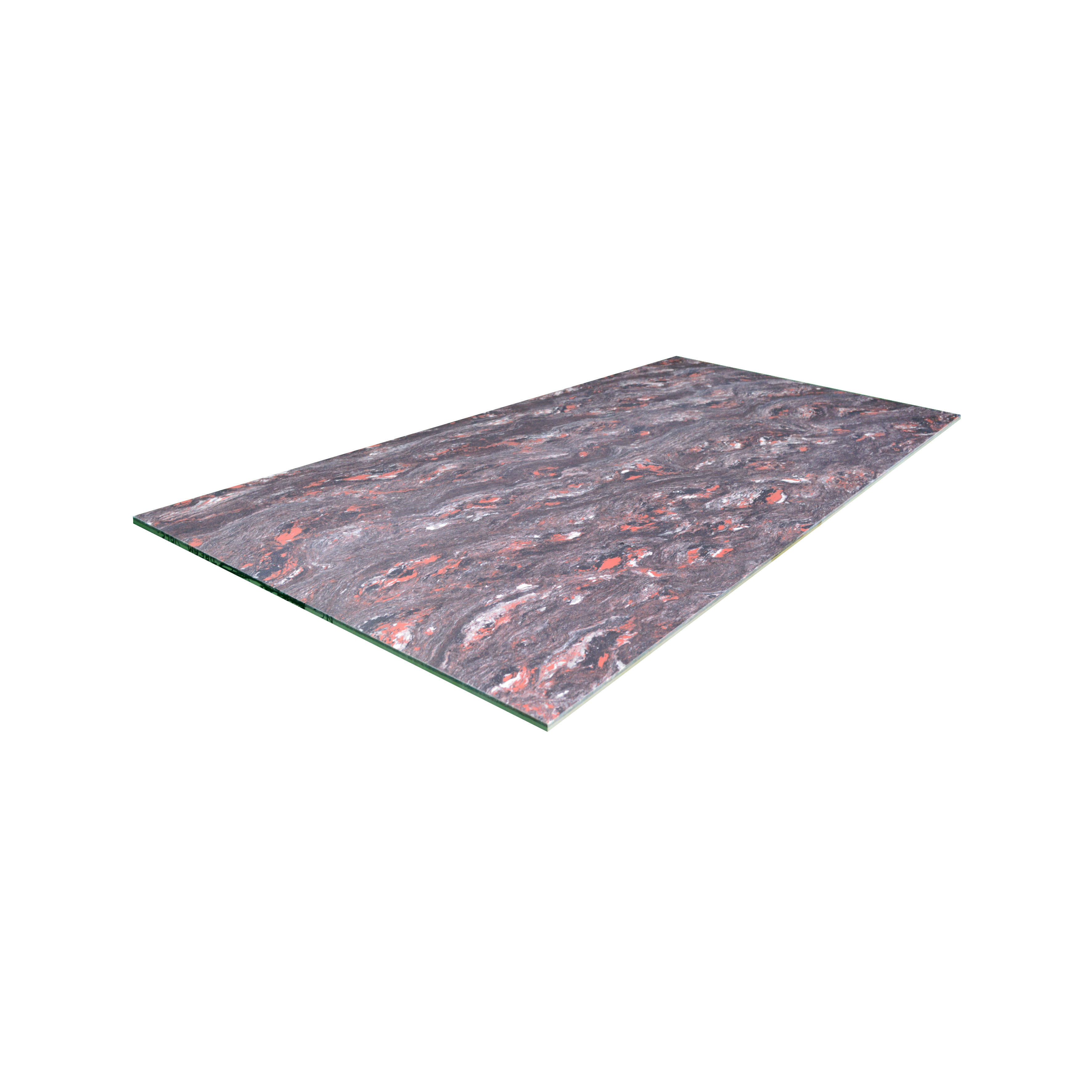 Double Charge Floor & Wall Tile TL 00439 Dualcore Foxy Red 4 ft x 2 ft Vitrified Glossy Finish - 9 mm | Suitable for Bedroom, Living Room, Office & Bathroom Wall