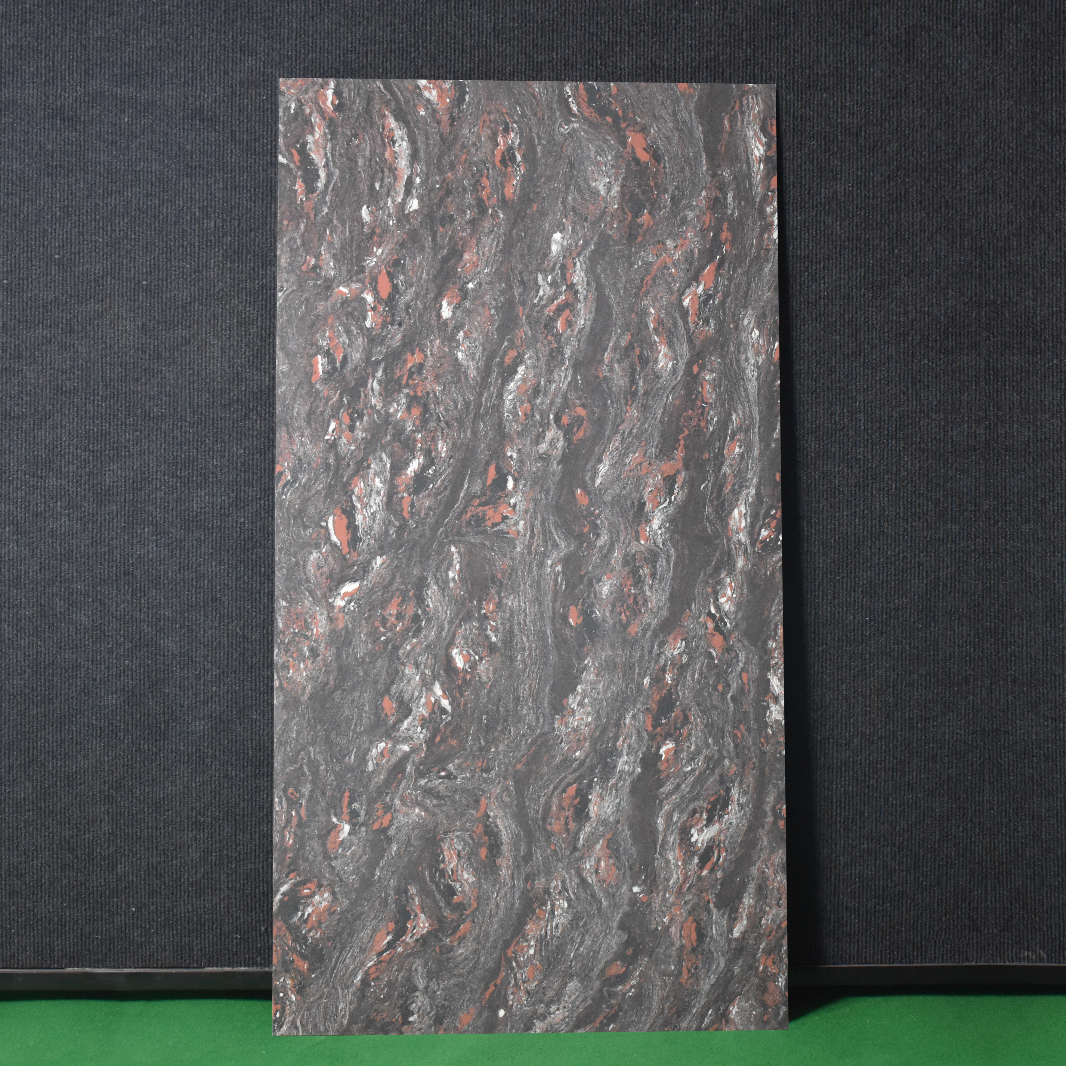 Double Charge Floor & Wall Tile TL 00439 Dualcore Foxy Red 4 ft x 2 ft Vitrified Glossy Finish - 9 mm | Suitable for Bedroom, Living Room, Office & Bathroom Wall