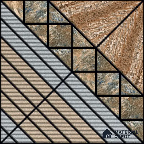 Parking Tile Dun Brown 12 x 12 inch Anti Skid Matte Finish Vitrified Floor Tile - 8 mm | TL 01821 | Suitable for Parking, Terrace & Outdoor Areas