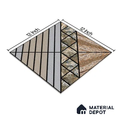 Parking Tile Dun Brown 12 x 12 inch Anti Skid Matte Finish Vitrified Floor Tile - 8 mm | TL 01821 | Suitable for Parking, Courtyard, Balcony