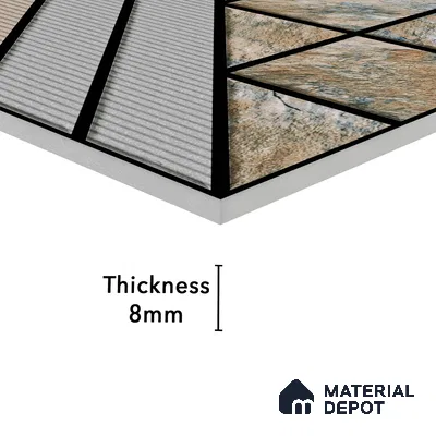 Parking Tile Dun Brown 12 x 12 inch Anti Skid Matte Finish Vitrified Floor Tile - 8 mm | TL 01821 | Suitable for Parking, Courtyard, Balcony