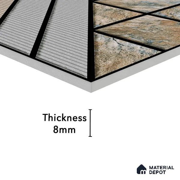Parking Tile Dun Brown 12 x 12 inch Anti Skid Matte Finish Vitrified Floor Tile - 8 mm | TL 01821 | Suitable for Parking, Courtyard, Balcony