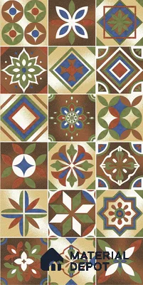 Moroccan Wall & Floor Tile TL 05111 E Kasavari Marrakech 4 ft x 2 ft Vitrified Endless High Gloss Finish - 9 mm  | Suitable for Living Room, Bedroom, Bathroom, Kitchen Wall & Backsplashes