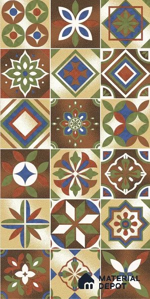 Moroccan Wall & Floor Tile TL 05111 E Kasavari Marrakech 4 ft x 2 ft Vitrified Endless High Gloss Finish - 9 mm  | Suitable for Living Room, Bedroom, Bathroom, Kitchen Wall & Backsplashes