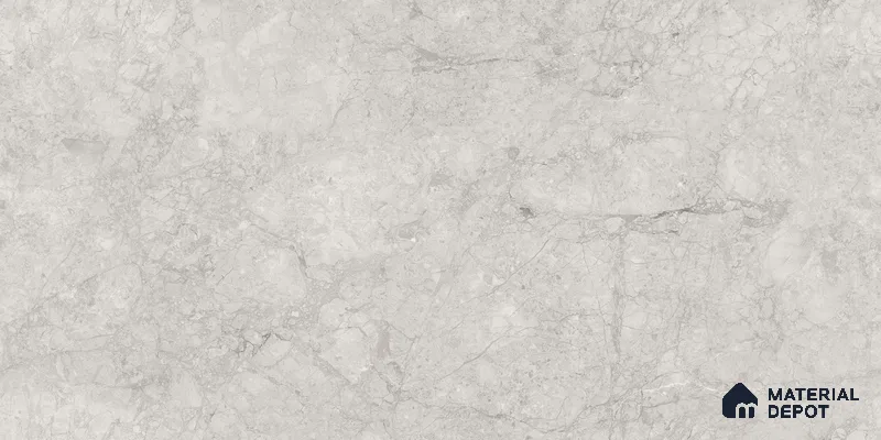 Marble Floor & Wall Tile EggShell White Glossy Finish TL 02949 | 5 ft x 2.5 ft Vitrified Slab - 9 mm | 4 Random Design | Suitable for Living Room, Bedroom