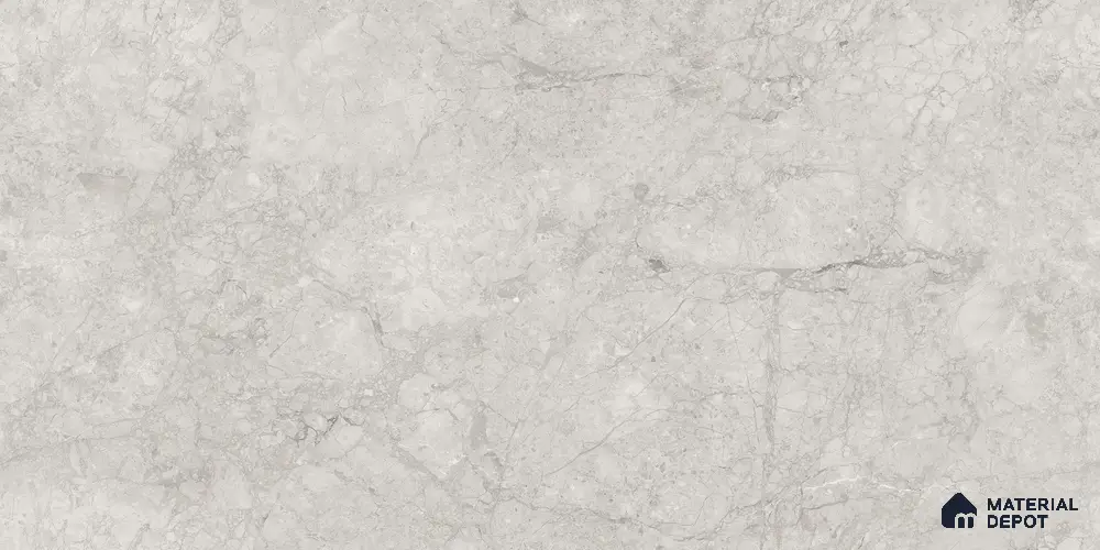 Marble Floor & Wall Tile EggShell White Glossy Finish TL 02949 | 5 ft x 2.5 ft Vitrified Slab - 9 mm | 4 Random Design | Suitable for Living Room, Bedroom