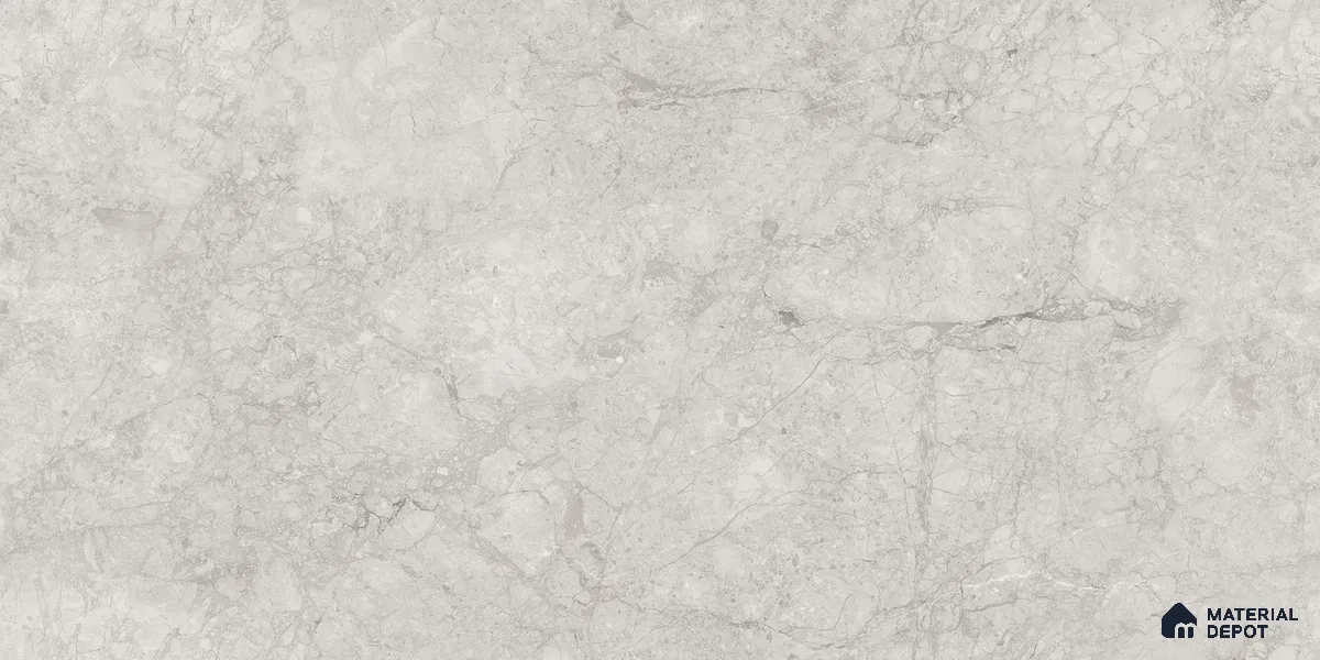 Marble Floor & Wall Tile EggShell White Glossy Finish TL 02949 | 5 ft x 2.5 ft Vitrified Slab - 9 mm | 4 Random Design | Suitable for Living Room, Bedroom