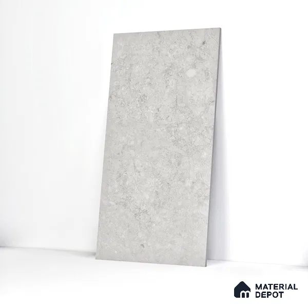 Marble Floor & Wall Tile EggShell White Glossy Finish TL 02949 | 5 ft x 2.5 ft Vitrified Slab - 9 mm | 4 Random Design | Suitable for Living Room, Bedroom