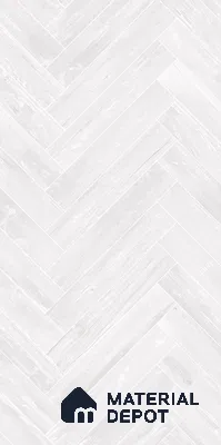 Wooden Floor Tile TL 05120 B Mokuzai Pure Snow 4 ft x 2 ft Vitrified Endless Carving Matte Finish - 9 mm | Herringbone | Suitable for Living Room, Bedroom & Bathroom