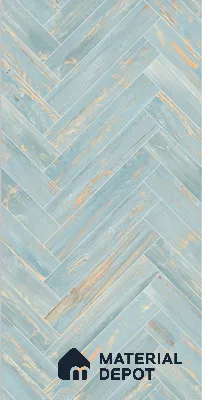 Wooden Floor Tile TL 05120 Mokuzai Indigo Drift 4 ft x 2 ft Vitrified Endless Carving Matte Finish - 9 mm | Herringbone | Suitable for Living Room, Bedroom & Bathroom