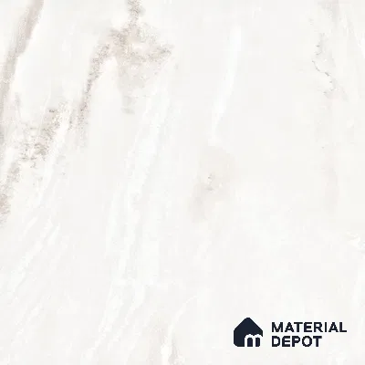 Marble Floor & Wall Tile Michelangelo White Glossy Finish TL 00975 | 5 ft x 2.5 ft Vitrified Slab - 9 mm | 4 Random Design | Suitable for Living Room, Bedroom