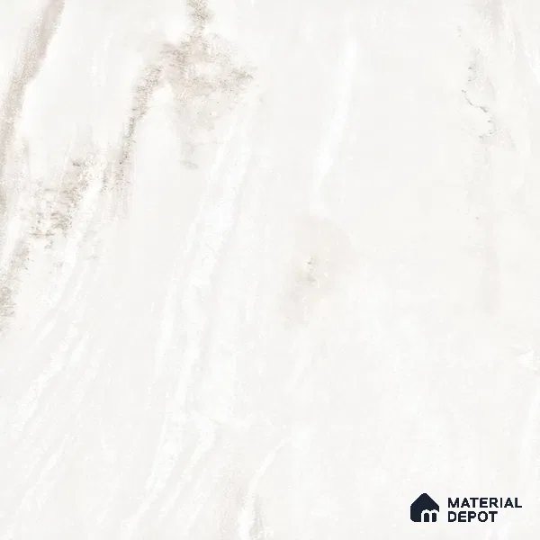 Marble Floor & Wall Tile Michelangelo White Glossy Finish TL 00975 | 5 ft x 2.5 ft Vitrified Slab - 9 mm | 4 Random Design | Suitable for Living Room, Bedroom