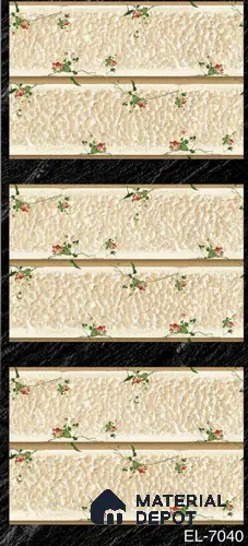 TL 01795 Floral Crema 18 x 12 inch Glossy Finish Ceramic Wall Tile - 7 mm