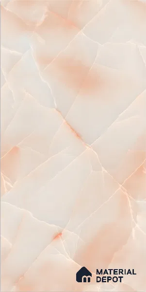 Marble Wall & Floor Tile TL 05112 B Marblis Blush Onyx 4 ft x 2 ft Vitrified Endless Glossy Finish - 9 mm (Random 4) | Suitable for Living Room, Bedroom & Bathroom