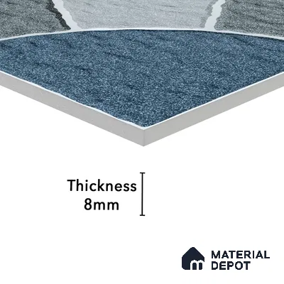 Parking Tile Geometric Blue 12 x 12 inch Anti Skid Matte Finish Vitrified Floor Tile - 8 mm | TL 01820 | Suitable for Parking, Courtyard, Balcony