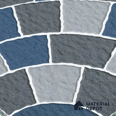 Parking Tile Geometric Blue 12 x 12 inch Anti Skid Matte Finish Vitrified Floor Tile - 8 mm | TL 01820 | Suitable for Parking, Courtyard, Balcony