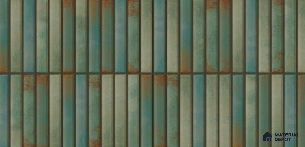 Faux Subway Wall Tile TL 10775 Canopy Green Highlighter 2 ft x 1 ft Glossy Finish Ceramic Tile - 9 mm | Please Expect a Slight Variation of Pattern